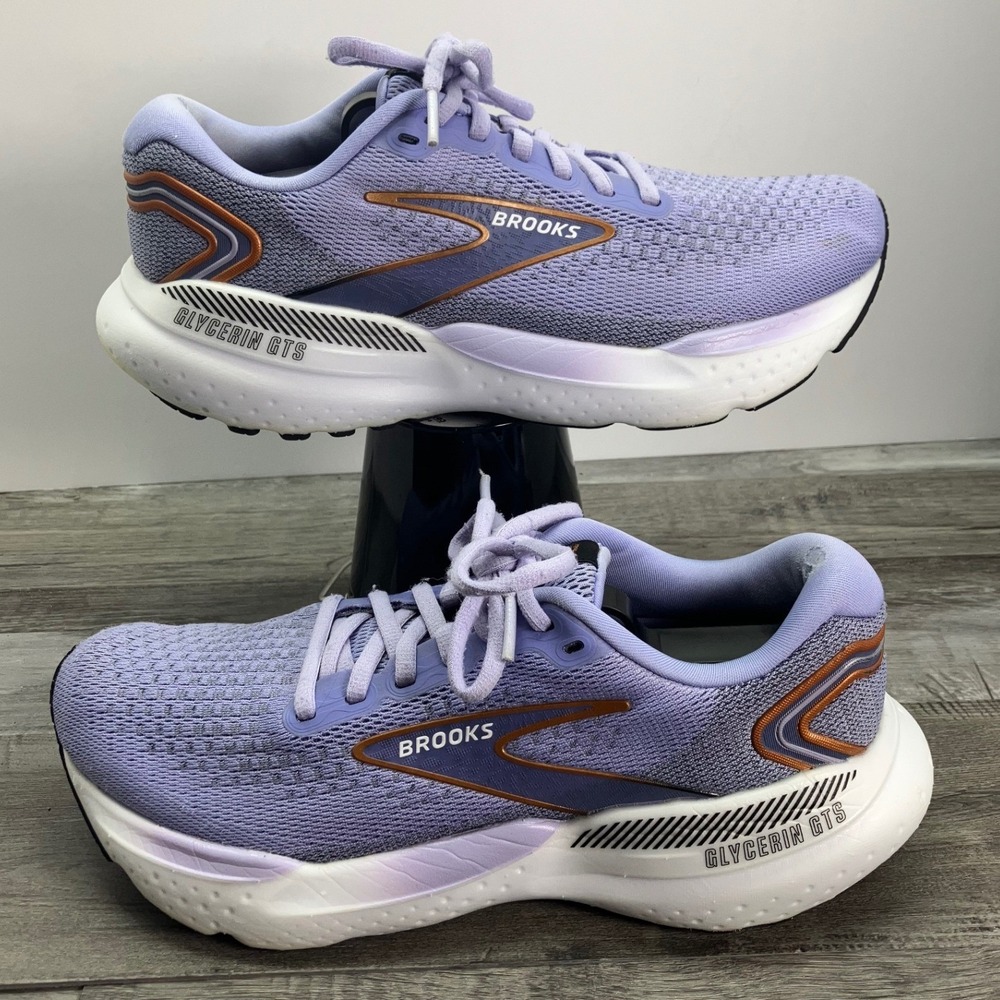 Brooks Glycerin GTS 21 Womens Running Shoes Purple Copper 1204091B544 Size 8